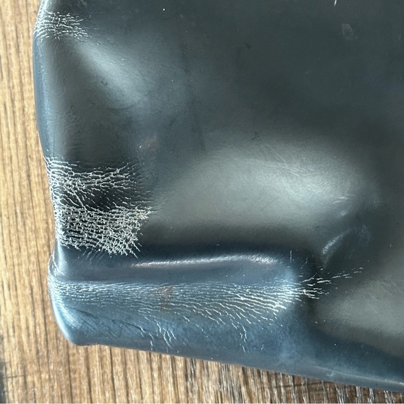 ALBERTA Di CANIO Grey Leather Tote Bag - Picture 8 of 9